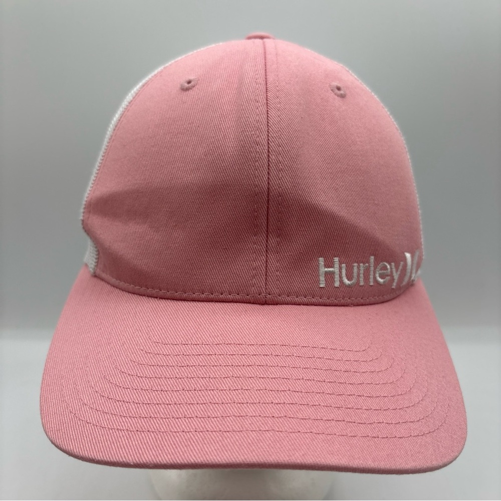 Hurley Corp Yupoong The Classics Staple Women Pink/White Mesh Trucker Hat OSFM